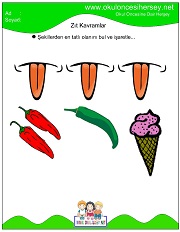 Acı Tatlı Kavramı Çalışma Sayfalarıme çalışmaları